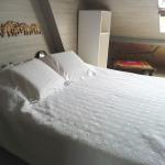 Chambre, lit double Tempura, dans un cadre zen