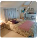 Chambre meublée avec accès salle de bain et cuisine