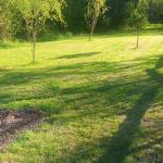 Emplacement tente sur jardin