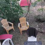 Espace dans jardin pour tente