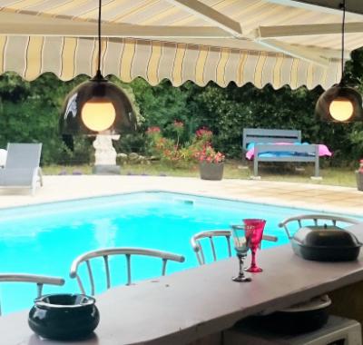 Carcasssonne (15 mn) - Gîte de 100M2, piscine sécurisée, Pool house ,