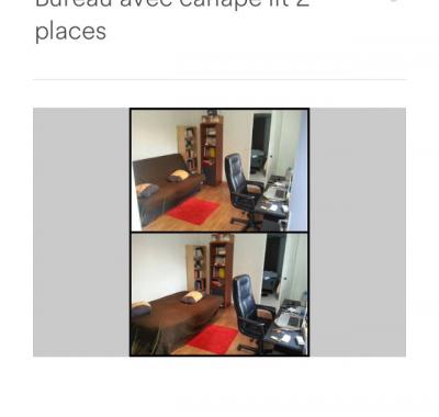 Bureau et chambre à la campagne