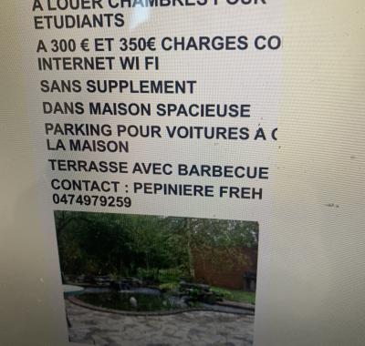 Chambres pour étudiants dans maison spacieuse