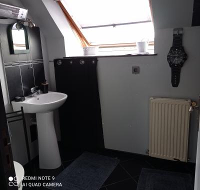 Chambre - salle de bain privée et petit coin repas