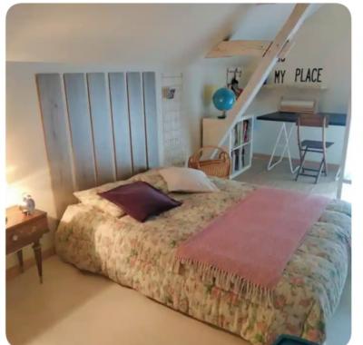 Chambre meublée avec accès salle de bain et cuisine