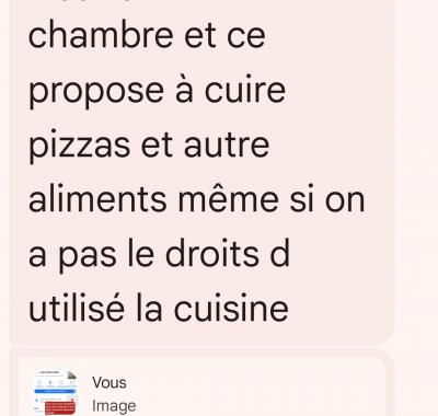 Chambre toute équipée avec frigo et micro-ondes