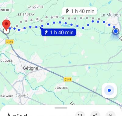 Emplacement tente sur jardin