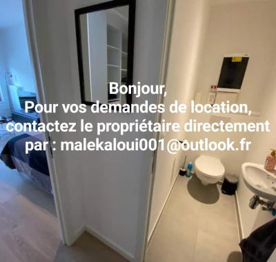 Studio lumineux à louer à Paris 15ème, 24m², étage 1